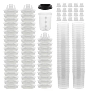 MPS Disposable Paint Spray Gun Cup Liners and Lid System, 6 Ounce Kit, 50 Pack - Picture 1 of 5