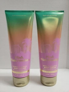 *2 Pack* Bath & Body Works PINK WATERMELON Hydrating Body Creme NEW - Picture 1 of 3
