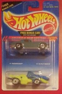 Hot Wheels 1995 Krackle Car Series 2 Pack #1 Sharkruiser & #3 '63 Split Window - Bild 1 von 1