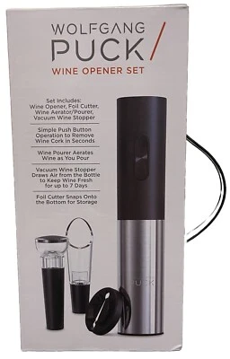 Conjunto de abridor de vinho Wolfgang Puck novo na caixa - Imagem 1 de 2
