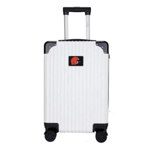 Mojo Carry-On Hardcase 2-Toned Spinner Wheels 21" Cleveland Browns Premium White - Picture 1 of 4