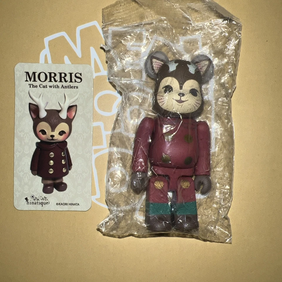 Boneco BE@RBRICK 🐻🧱 Series 36 Secret Morris The Cat (Marrom) com cartão - Imagem 1 de 3