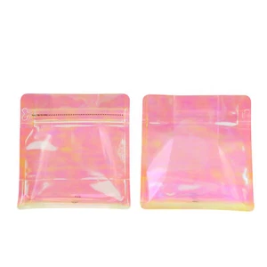 50 Bags Pink Iridescent Stand Up Beauty Salt with Pull Tab Lock Side Gusset Bags - Picture 1 of 8