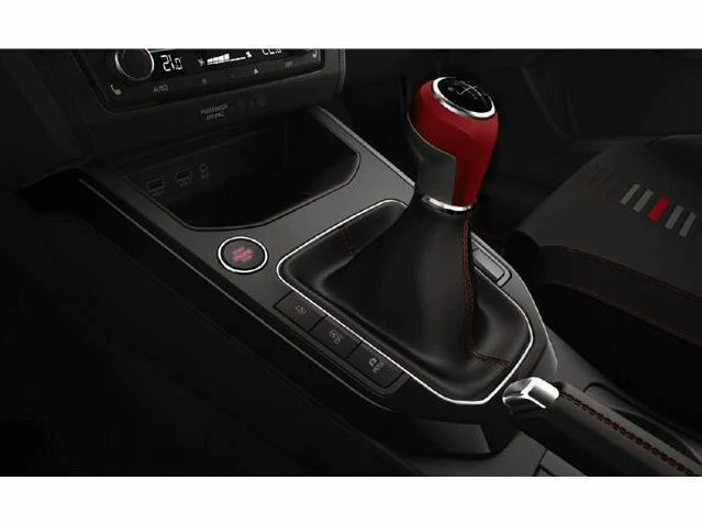 Genuine Seat Arona & Ibiza 2017-2021 Leather Gear Knob, Desire Red, 5 Speed - Image 1 of 1