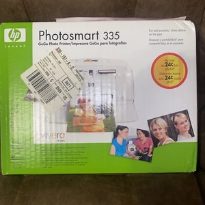 NEW!HP Invent Photosmart 335 Gogo Photo Printer White Prints 4x6 60 Seconds - Picture 1 of 6