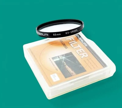 MARUMI cross filter 55mm 6X cross 55mm cloth effect 6 ray emission in light - Image 1 of 4