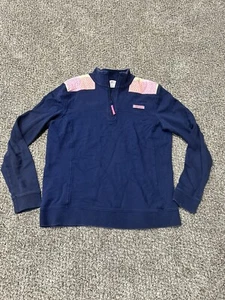 Vineyard Vines Sweatshirt Womens Medium Pullover Jacket Colorblock 1/4 Zip - Picture 1 of 10