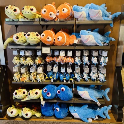Authentic 2025 Shanghai Disney Finding Nemo Series Plush Doll Keychains - Image 1 of 2