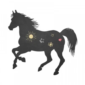 007 Pferd 2 selbstklebende Tafelfolie/ Kreidefolie inkl. 3 Stück Kreide 900x850 - Bild 1 von 6