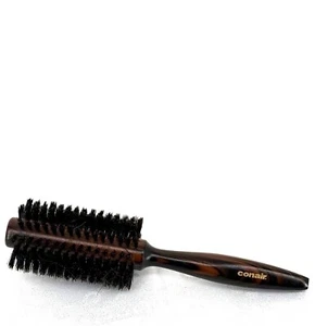 Conair Round Hair Brush With Boar Bristles & Wood Handle - Picture 1 of 4