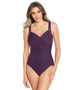Nuevo traje de baño Miraclesuit Sanibel de una pieza talla 10 púrpura - Imagen 1 de 6