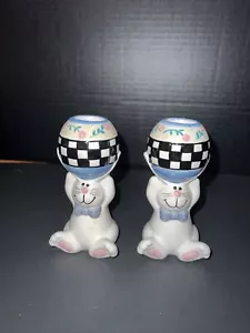 easter  5” bunny candleholders  - Picture 1 of 8