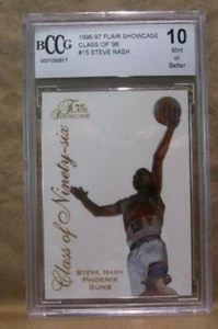 Steve Nash RC 1996-97 Flair Showcase Shooting Pose Rookie#15 BCCG10!Suns G HOF - Picture 1 of 1