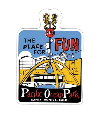 Pacific Ocean Park Vintage Sticker - Bild 1 von 3