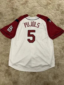 Albert Pujols St.Louis Cardinals MLB Majestic Jersey Mens XL Red/White/Blue - Picture 1 of 5