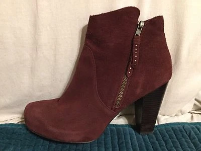 Steve Madden ~ Botas de Tacón Alto Cuero Gamuza GEORGIA Púrpura/Berenjena 11M Foto 1 de 4