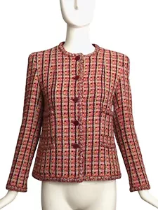 CHANEL- 2002 Multi Color Tweed Blazer, Size 6 - Picture 1 of 6