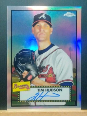 2021 Topps Chrome Platinum Anniversary -Auto 73/199 Refractor #PA-THU Tim Hudson - Image 1 of 3