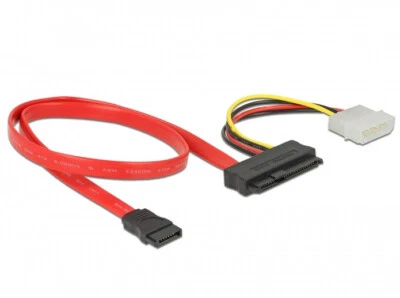 Delock Cable SAS SFF-8482 + Power (4 Pin Molex)   1 x SATA 7 pin, 50cm - Image 1 of 2