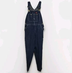 Salopette bavaglino Dickies vintage uomo 36 x 34 blu indaco denim USA - Foto 1 di 12
