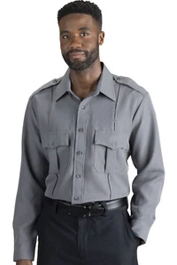 Edwards Garments 1275 Men's 100% Polyester Long Sleeve Security Shirt - Picture 1 of 8