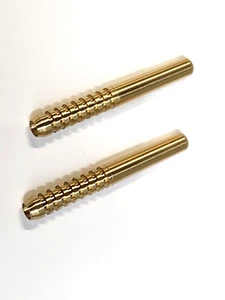 TWO PACK REAL BRASS METAL ONE HITTER PIPES  DUGOUT BAT 3" MADE IN USA - Picture 1 of 5