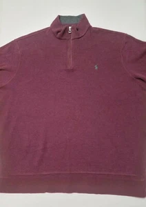 Suéter Polo Ralph Lauren para hombre XXL 2XL marrón 1/4 con cremallera - Imagen 1 de 12