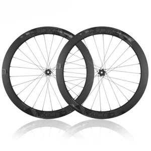 700c Road Bicycle Carbon Fiber Wheelset Disc Brake Center Lock 36T Ratchet Hub - Picture 1 of 13
