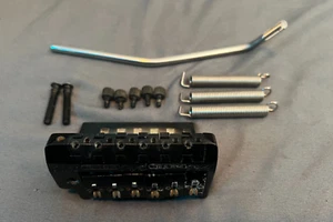 Ponte tremolo chitarra Kahler 2520 Fulcrum anni 80 nero con braccio MADE IN USA - Foto 1 di 6
