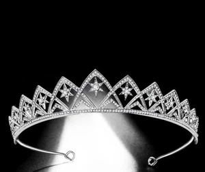 Swarovski Crystal Bride Wedding Crown tiara - Picture 1 of 4
