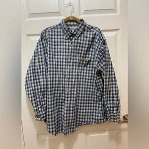 Carhartt Herren Karo Knopf Langarm Gr. XL 100% Baumwolle - Bild 1 von 9