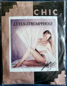 Vintage 1980er Luxusstrumpfhose Chic Satin Sheers 15 DEN,Gr.II (40-42),cafe,OVP  - Bild 1 von 2