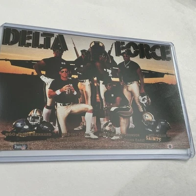 Rare Vintage “Delta Force” Willie Roaf New Orleans Saints Promo Poster Card 4X6 - Image 1 of 4