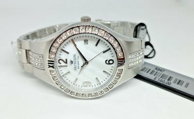 OROLOGIO DONNA PRYNGEPS MILANO 1956,QUADRANTE IN MADREPERLA,ZIRCONI BIANCHI,34mm - Imagen 1 de 4