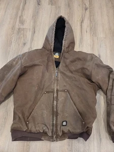 Bern Canvas Herren 2XL groß braun Kapuze Arbeitsmantel isoliert gut geliebt rau - Bild 1 von 11