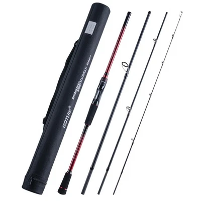 Travel Fishing Rods 24T, 4 Piece Fishing Rod, Surf Casting/Spinning Rod,Ultra... - Image 1 of 4