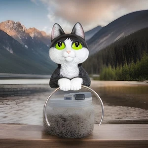 Kitten Cat Hand Towel Ring Holder Hanging Figurine For Vanity Bathroom Kitchen - Picture 1 of 7