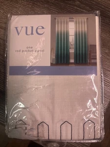 Vue Signature Arashi Blue Ombre Embroidered Window Panel  52" W x 63" L (437) - Picture 1 of 2