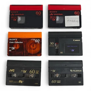 6x MiniDV Video Tape Cassette Job Lot Bundle for Camcorder Cameras Sony JVC - Picture 1 of 3