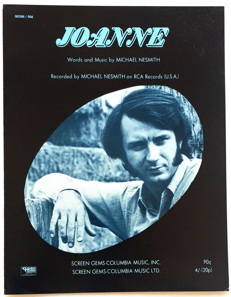 MIchael Nesmith - Joanne - 1970 Original UK Sheet Music - Image 1 of 1