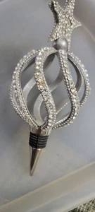 Tahari Home Bottle Stopper Silver Color Metal 8 ×.3" Good Cond - Picture 1 of 3