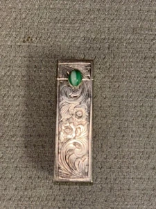 Antica custodia vintage in argento inciso per rossetti - Foto 1 di 5