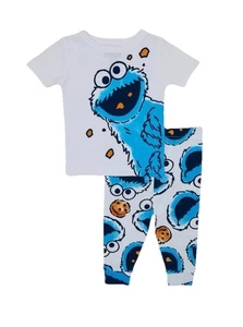 Sesamstraße Krümelmonster Kleinkind Figur Pyjama Set 2T Neu mit Etikett - Bild 1 von 5