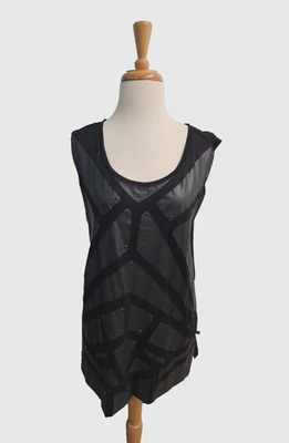 WOMEN Rock and Republic STAR WARS Darth Vader TANK TOP  Black L Large Slits - Image 1 of 4