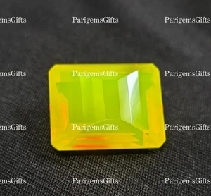 Large Yellow Fire Opal Australian 24 Ct Pixel Cut Loose Gemstone - Picture 1 of 8
