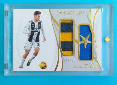 2018-19 Immaculate Juventus Paulo Dybala Dual Patch 44/50 - Image 1 of 2