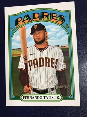 2021 Heritage Baseball '72 Topps Oversized Box topper Fernando Tatis Jr. Padres - Image 1 of 2