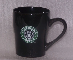 2008 Starbucks Mermaid Logo Black Ceramic Coffee Cup Mug 8 Ounce - Picture 1 of 4