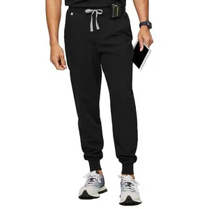 FIGS Tansen Jogger Scrub Pants for Men - Black, Short XXL - Picture 1 of 9