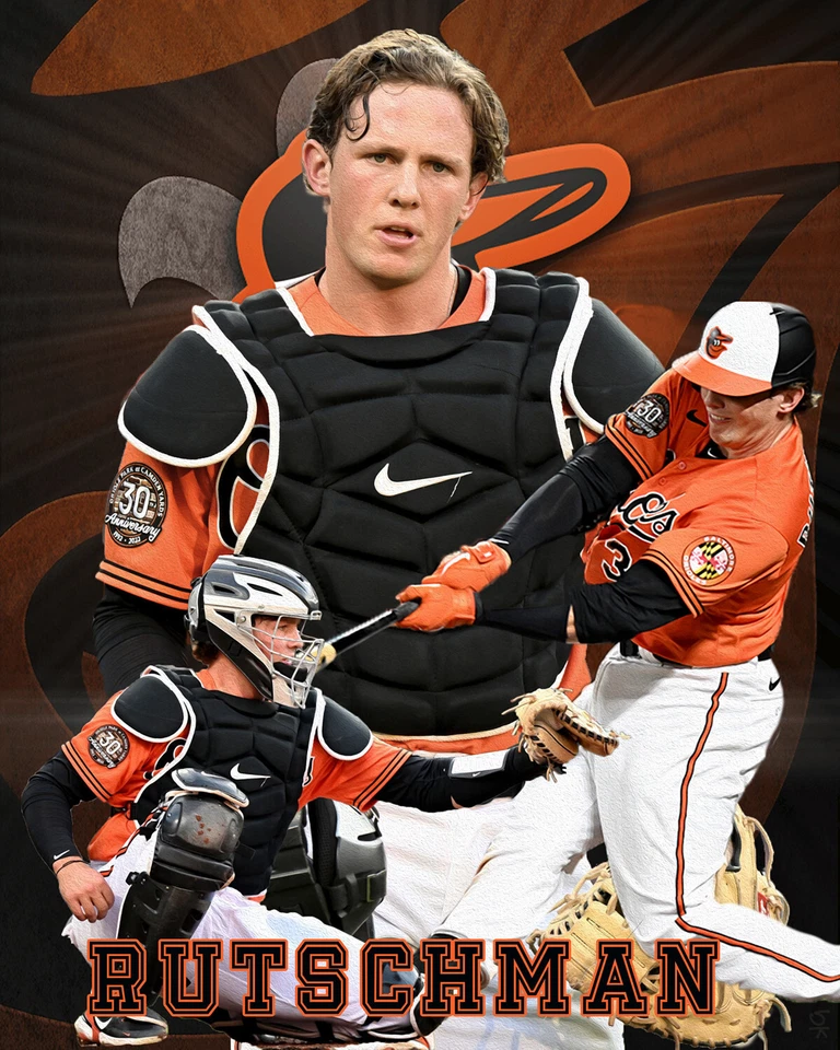 Baltimore Orioles Lithograph print of  Adley Rutschman 2022 - Image 1 of 1